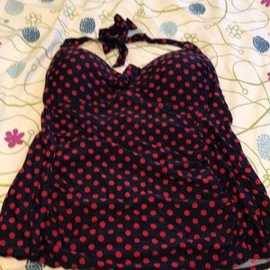 Merona blue and red tankini top size XL